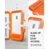 Spigen for MagSafe Wallet, Heavy Duty Hardshell Magnetic Card Holder Compatible with iPhone 17/16/15/14/13/12 Pixel 10 Series MagSafe-Cases Pixelsnap Holds 5-6/7-8 Cards(Orange (TT))