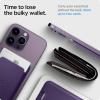Spigen for MagSafe Wallet, Holds 5 Cards, MagFit Compatible with iPhone 17/16/15/14/13/12 Models, Pixel 10 Series, MagSafe-Cases, Pixelsnap and More, Card Holder – PU Black (5-Cards)(PU Purple)