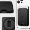 Spigen for MagSafe Wallet, Holds 5 Cards, MagFit Compatible with iPhone 17/16/15/14/13/12 Models, Pixel 10 Series, MagSafe-Cases, Pixelsnap and More, Card Holder – PU Black (5-Cards)(PU Black)