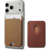 Spigen for MagSafe Wallet, Holds 5 Cards, MagFit Compatible with iPhone 17/16/15/14/13/12 Models, Pixel 10 Series, MagSafe-Cases, Pixelsnap and More, Card Holder – PU Black (5-Cards)(PU Brown)