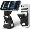 Spigen for MagSafe Wallet, Tough Armor Pro (MagFit) Compatible with iPhone 17/16/15/14/13/12 Pixel 10 MagSafe-Cases Pixelsnap RFID Blocking Heavy Duty Hardshell Kickstand Magnetic Card Holder – Black(Black)