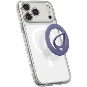Spigen for MagSafe Phone Grip, Dual Pop (MagFit) Compatible with iPhone 17/16/15/14/13/12 Air/Pro/Pro Max, Galaxy S26 Series, Pixel 10 Series, Pixelsnap Double Magnetic Holder – Black(Violet (Slim))