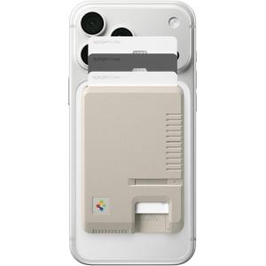 Spigen for MagSafe Wallet, Classic LS (MagFit) Holds 3 Cards, Compatible with iPhone 17/16/15/14/13/12 Pixel 10 MagSafe-Cases Pixelsnap Vintage Heavy Duty Hardshell Magnetic Card Holder – Stone(Stone)