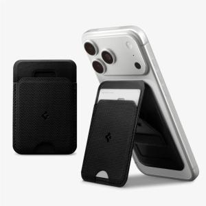 Spigen for MagSafe Wallet, Slim Fold (MagFit) Magnetic Wallet Card Holder Tripod Stand Compatible with iPhone 17/16/15/14/13/12 Pixel 10 Series MagSafe-Compatible Pixelsnap – Black (3-Cards)(Black)