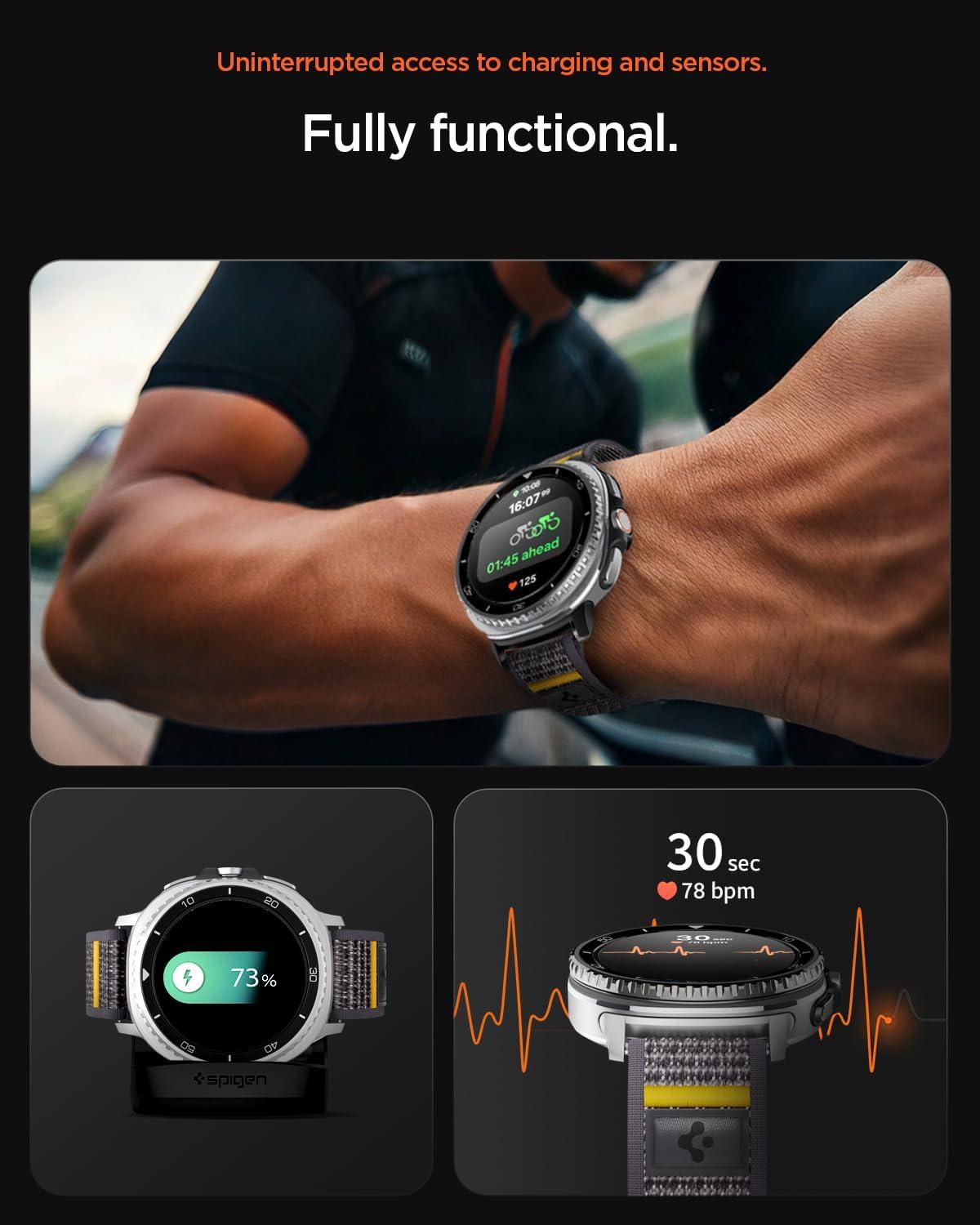 imageSpigen Athlex Air Designed for Samsung Galaxy Watch 8 4440mm 8 Classic 46mm Band Adjustable Solo Loop Strap 2025 Active BlackActive Gray