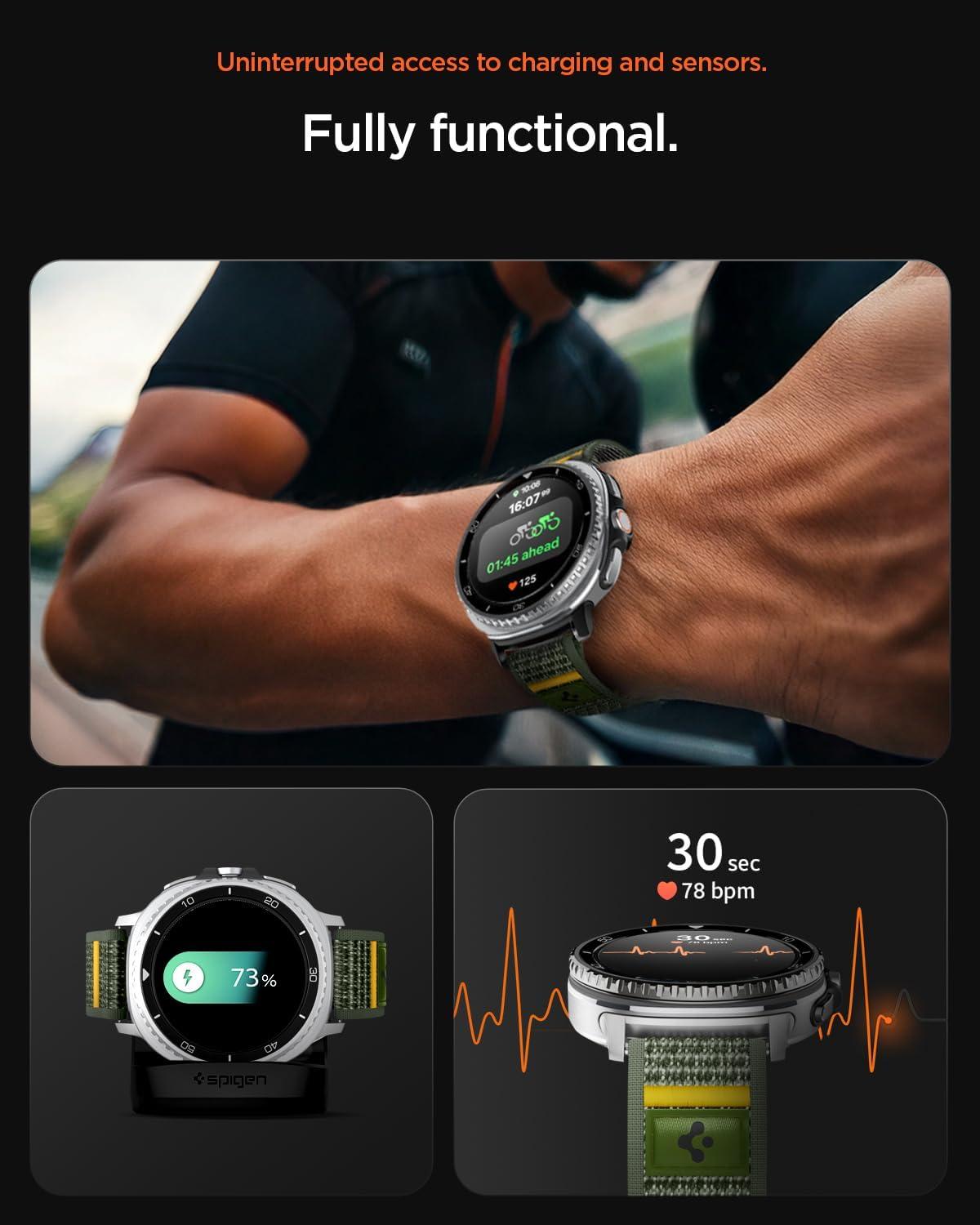 imageSpigen Athlex Air Designed for Samsung Galaxy Watch 8 4440mm 8 Classic 46mm Band Adjustable Solo Loop Strap 2025 Active BlackActive Green