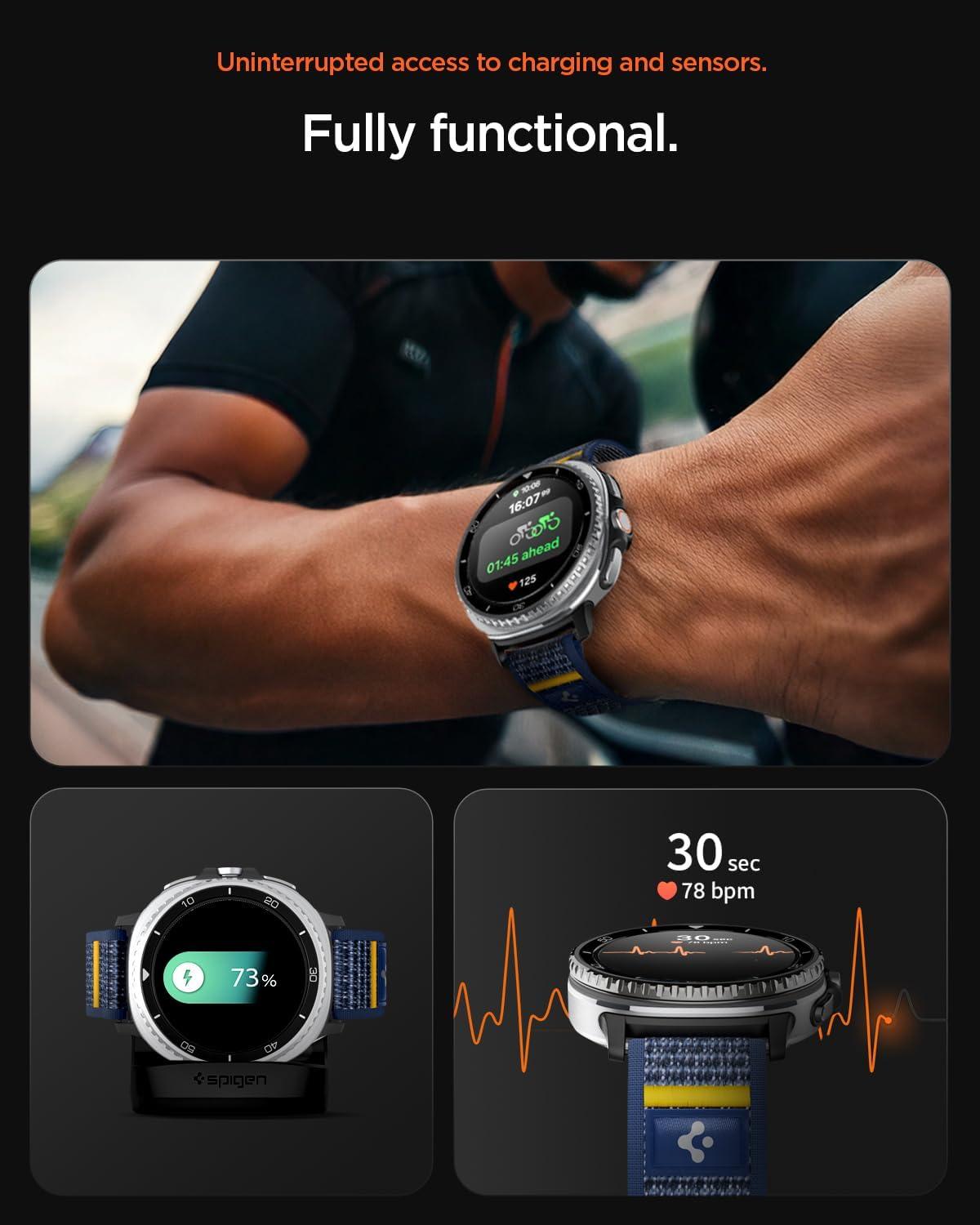 imageSpigen Athlex Air Designed for Samsung Galaxy Watch 8 4440mm 8 Classic 46mm Band Adjustable Solo Loop Strap 2025 Active BlackActive Navy