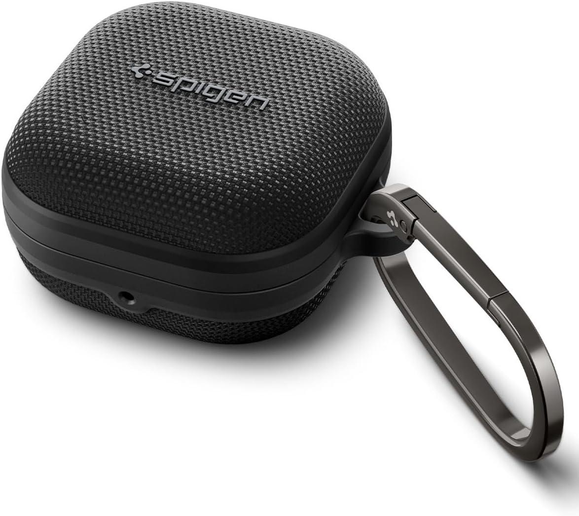 imageSpigen Classic Fit Designed for Samsung Galaxy Buds 4 Pro CaseGalaxy Buds 4 Case 2026 Premium Fabric Cover with Carabiner BlackBlack