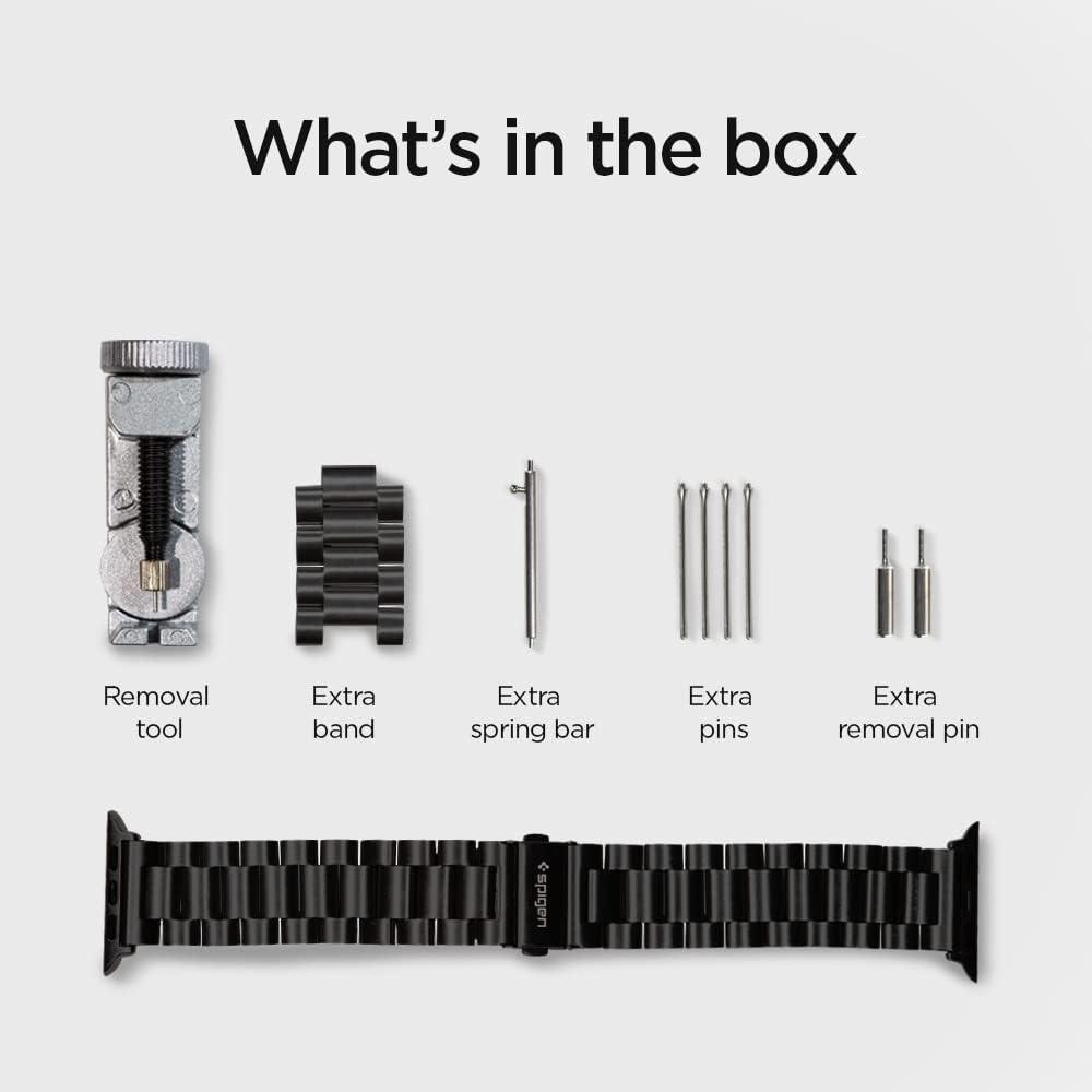 imageSpigen Modern Fit Designed For Apple Watch Band Compatible with Series 1110 42mm 987 41mm SE3SE2SE654 40mm 321 4238mmBlack