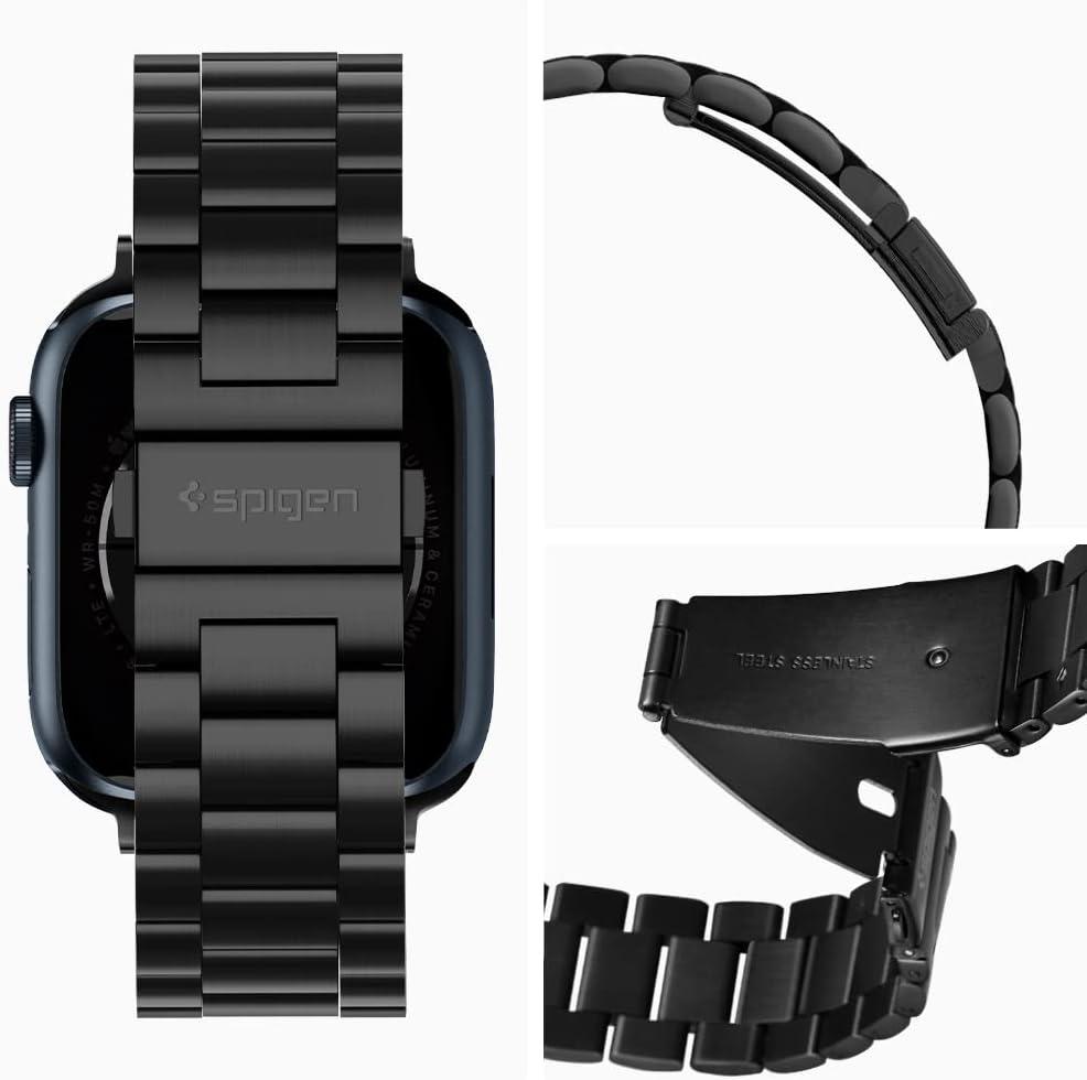 imageSpigen Modern Fit Designed For Apple Watch Band Compatible with Series 1110 42mm 987 41mm SE3SE2SE654 40mm 321 4238mmBlack