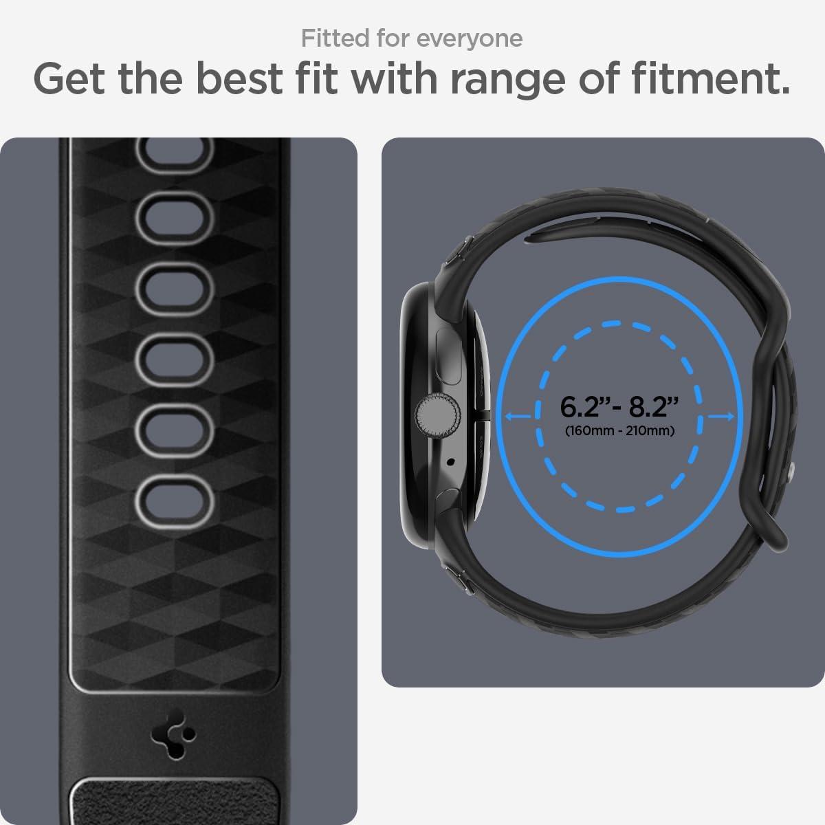 imageSpigen Parallax Designed For Google Pixel Watch 43 45mm Band Matte BlackMatte Black
