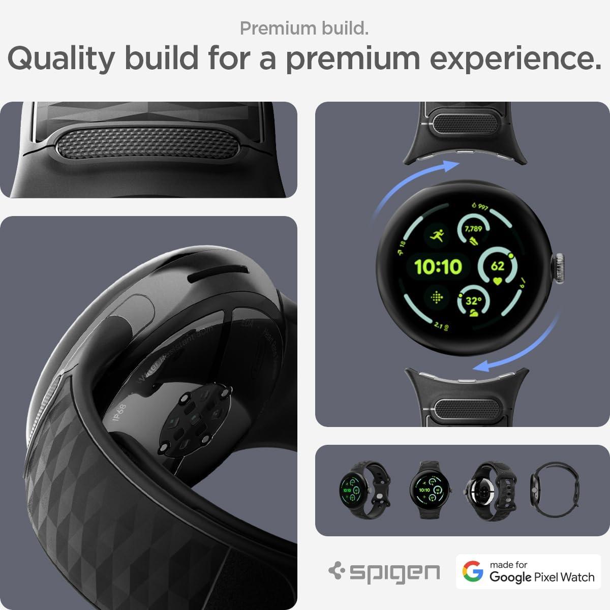 imageSpigen Parallax Designed For Google Pixel Watch 43 45mm Band Matte BlackMatte Black