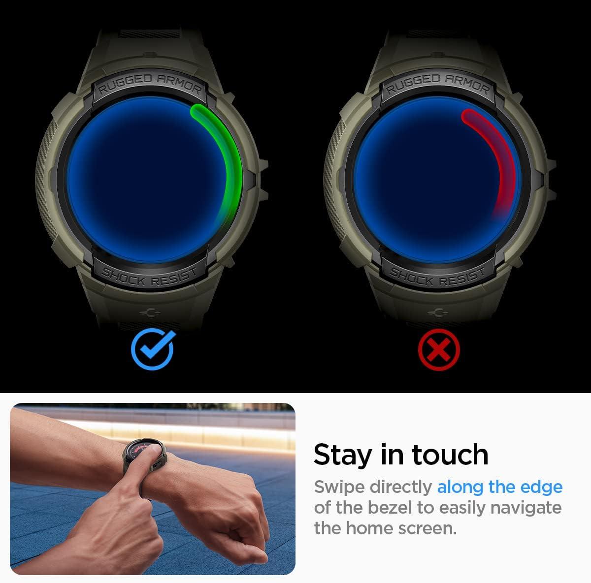 imageSpigen Rugged Armor Pro Designed for Samsung Galaxy Watch 5 Pro Band with Case Protector 45mm 2022Vintage Khaki