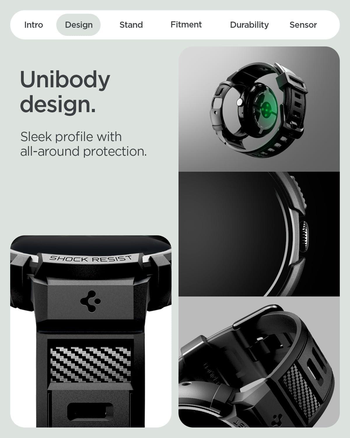 imageSpigen for Pixel Watch Case with Band Rugged Armor Pro Compatible with Google Pixcel Watch 4321 4541mm Protective TPU CoverPixel Watch 4 41mm