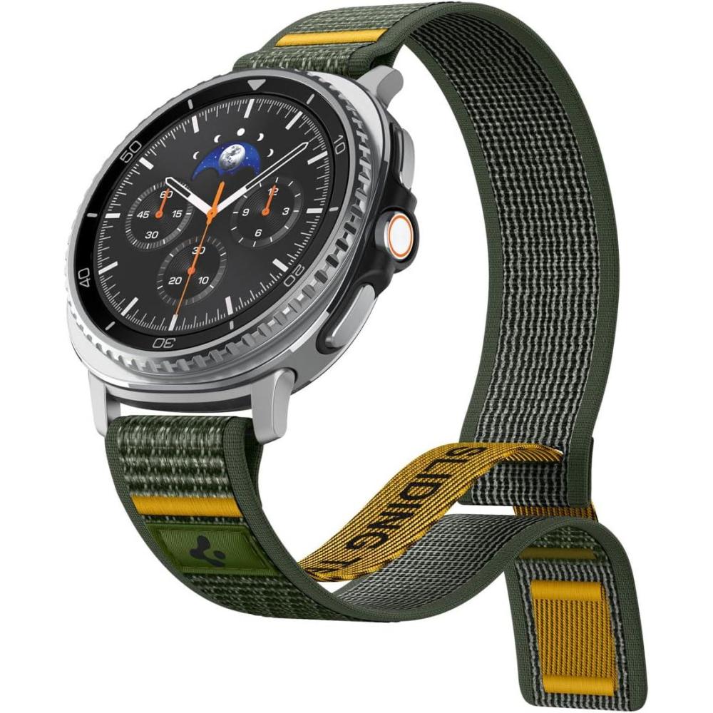 imageSpigen Athlex Air Designed for Samsung Galaxy Watch 8 4440mm 8 Classic 46mm Band Adjustable Solo Loop Strap 2025 Active BlackActive Green