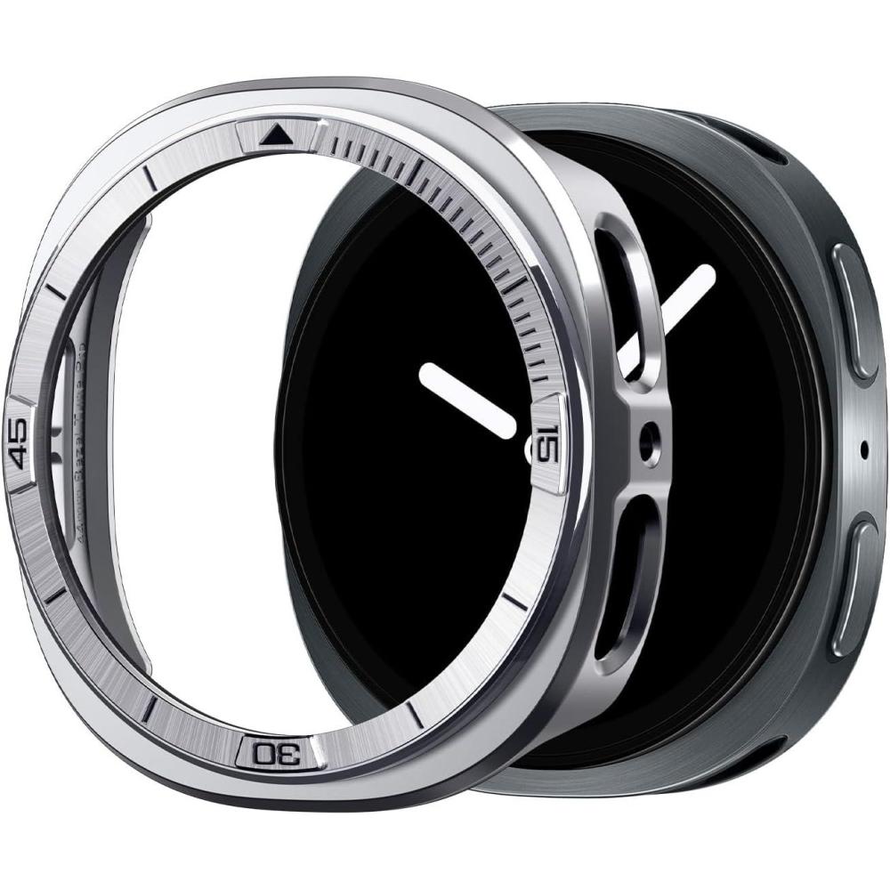 imageSpigen Bezel Tune Pro Pilot Designed for Samsung Galaxy Watch 8 44mm Bezel Ring Protector with Case 2025 SilverSilver