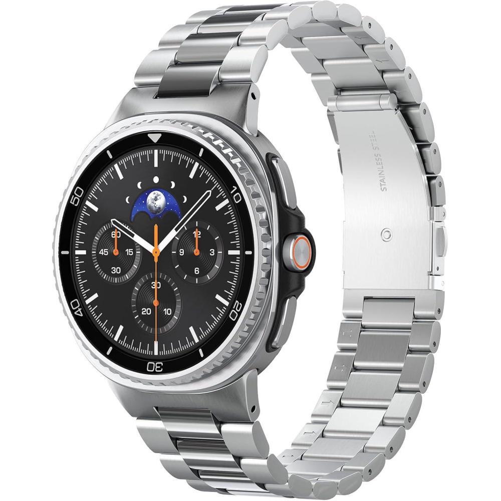 imageSpigen Modern Fit 316L Designed for Samsung Galaxy Watch 8 4440mm 8 Classic 46mm Band 2025 SilverSilver