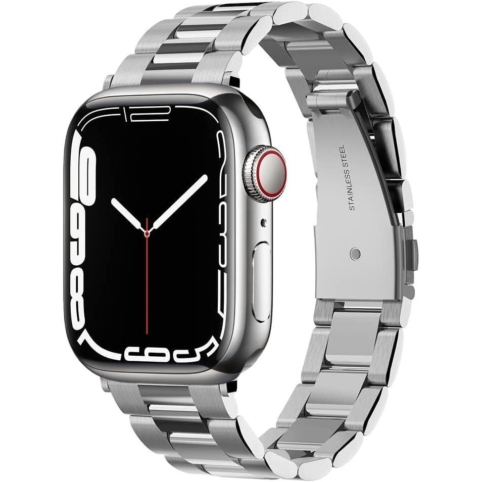 imageSpigen Modern Fit Designed For Apple Watch Band Compatible with Series 1110 42mm 987 41mm SE3SE2SE654 40mm 321 4238mmSilver