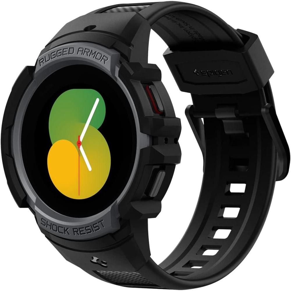 imageSpigen Rugged Armor Pro Designed for Samsung Galaxy Watch 5 44mm 2022 4 44mm 2021 Band with Case Protector Charcoal GrayCharcoal Gray