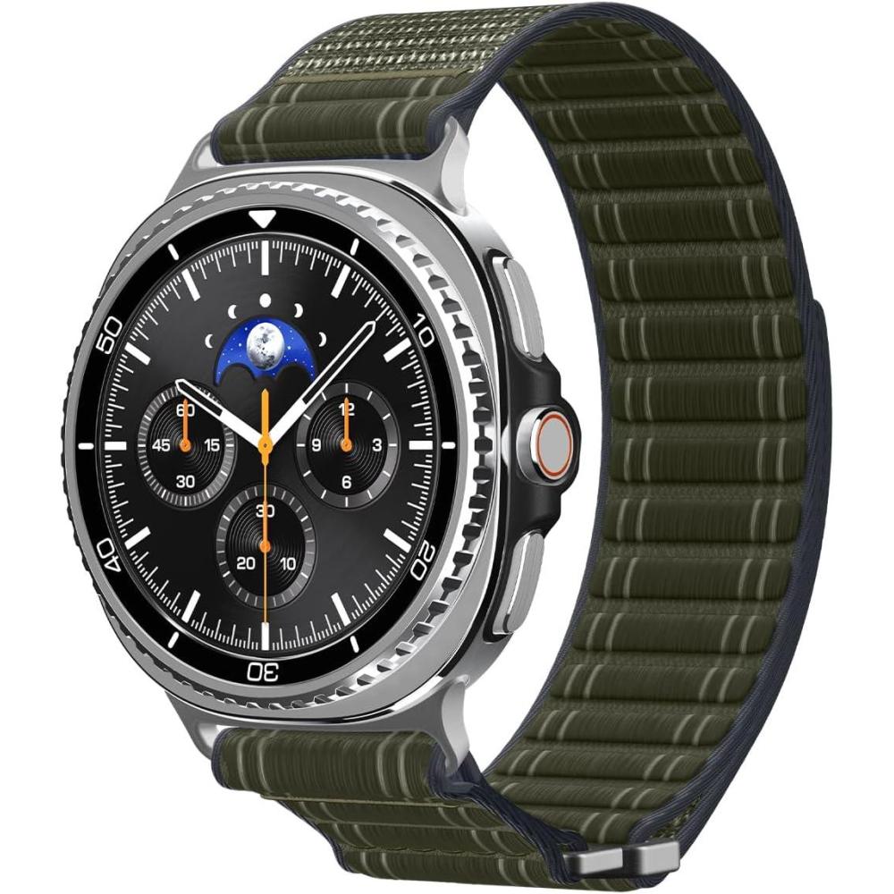 imageSpigen for Galaxy Watch 8 Band Compatible with Samsung Galaxy Watch 8 4440mm 8 Classic 46mm 2025 WBF0 Lightweight Fabric StrapGreen