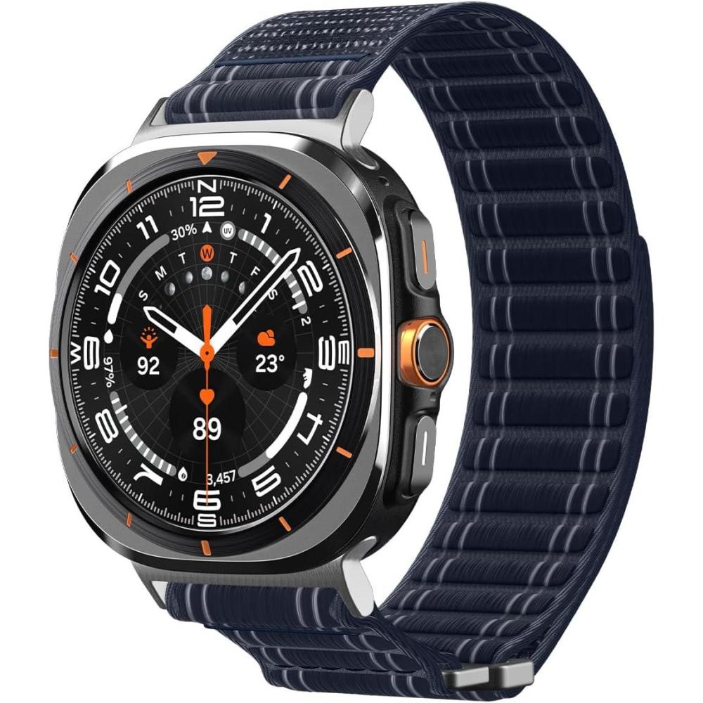 imageSpigen for Galaxy Watch Ultra Band Compatible with Samsung Galaxy Watch Ultra 47mm 20252024 WBF0 Lightweight Fabric Strap  BlackNavy