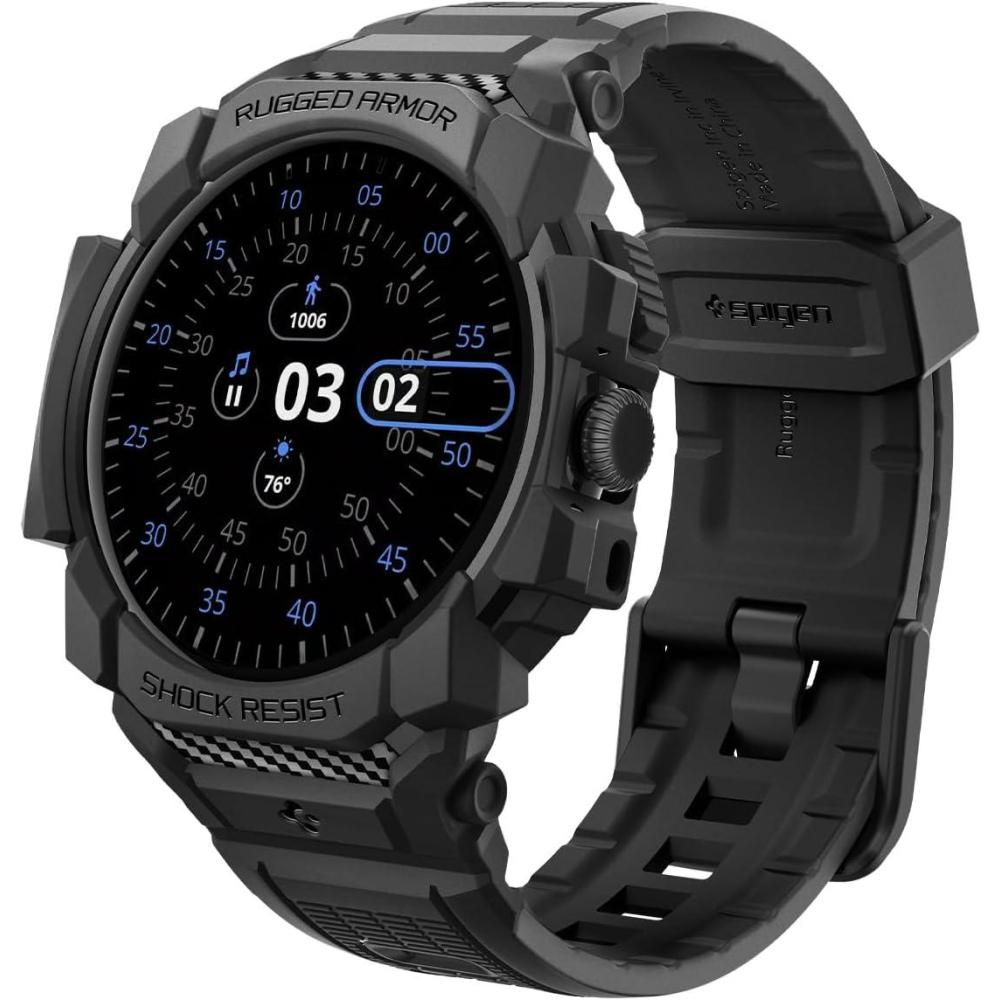imageSpigen for Pixel Watch Case with Band Rugged Armor Pro Compatible with Google Pixcel Watch 4321 4541mm Protective TPU CoverPixel Watch 3 45mm