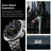 Spigen Bezel Tune Pro (Diver) Designed for Samsung Galaxy Watch 8 Classic 46mm Bezel Ring Protector with Case (2025) – Black(Black)
