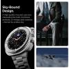 Spigen Bezel Tune Pro (Diver) Designed for Samsung Galaxy Watch 8 Classic 46mm Bezel Ring Protector with Case (2025) – Black(Silver)