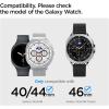 Spigen Enzo Genuine Leather Strap Designed for Samsung Galaxy Watch 8 44/40mm, 8 Classic 46mm Band (2025) – Black(Black)