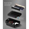 Spigen S340 Apple Watch Band Organizer & Charger Stand with Multi-Storage for AirPods, Wallet & Other Accessories [Apple Watch Charger NOT Included] – Black(Black)