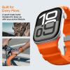 Spigen for Apple Watch Band, Compatible with Ultra 3/2/1 49mm, Series 11/10 46mm, 9/8/7 45mm, SE3/SE2/SE/6/5/4 44mm, 3/2/1 42mm WBS2 Durable Silicone Sport Strap – Orange(Orange)