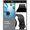 Spigen for Pixel Watch 4 Band, Nano Pop Compatible with 4/3 45mm, 4/3/2/1 41mm Soft Waterproof Silicone Strap(Black Sesame)