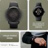 Spigen for Pixel Watch 4 Case with Charger Stand, Liquid Air 45mm Anti-Scratch Protective Soft TPU Cover (2025) (Charger not Included) – Matte Black(Pixel Watch 3 45mm)