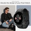 Spigen for Pixel Watch Band, Rugged Band Designed for Google Pixel Watch 3/2/1 45/41mm Durable TPU Strap(Pixel Watch 3 / 4 45mm)