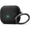 Spigen Classic Fit Designed for Samsung Galaxy Buds 4 Pro Case/Galaxy Buds 4 Case (2026) Premium Fabric Cover with Carabiner – Black(Black)
