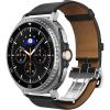 Spigen Enzo Genuine Leather Strap Designed for Samsung Galaxy Watch 8 44/40mm, 8 Classic 46mm Band (2025) – Black(Black)
