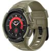 Spigen Rugged Armor Pro Designed for Samsung Galaxy Watch 5 Pro Band with Case Protector 45mm (2022)(Vintage Khaki)