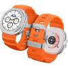 Spigen for Galaxy Watch 8 Band, Compatible with Samsung Galaxy Watch 8 44/40mm, 8 Classic 46mm (2025) WBS2 Durable Silicone Sport Strap(Orange)
