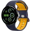 Spigen for Pixel Watch 4 Band, Nano Pop Compatible with 4/3 45mm, 4/3/2/1 41mm Soft Waterproof Silicone Strap(Blueberry Navy)