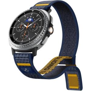 Spigen Athlex Air Designed for Samsung Galaxy Watch 8 44/40mm, 8 Classic 46mm Band Adjustable Solo Loop Strap (2025) – Active Black(Active Navy)