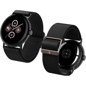 Spigen Lite Fit Designed for Google Pixel Watch 4/3 45mm Band Nylon Solo Loop Strap – Black