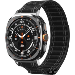 Spigen for Galaxy Watch Ultra Band, Compatible with Samsung Galaxy Watch Ultra 47mm (2025/2024) WBF0 Lightweight Fabric Strap – Black(Black)