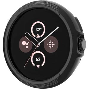 Spigen for Pixel Watch 4 Case with Charger Stand, Liquid Air 45mm Anti-Scratch Protective Soft TPU Cover (2025) (Charger not Included) – Matte Black(Pixel Watch 3 45mm)