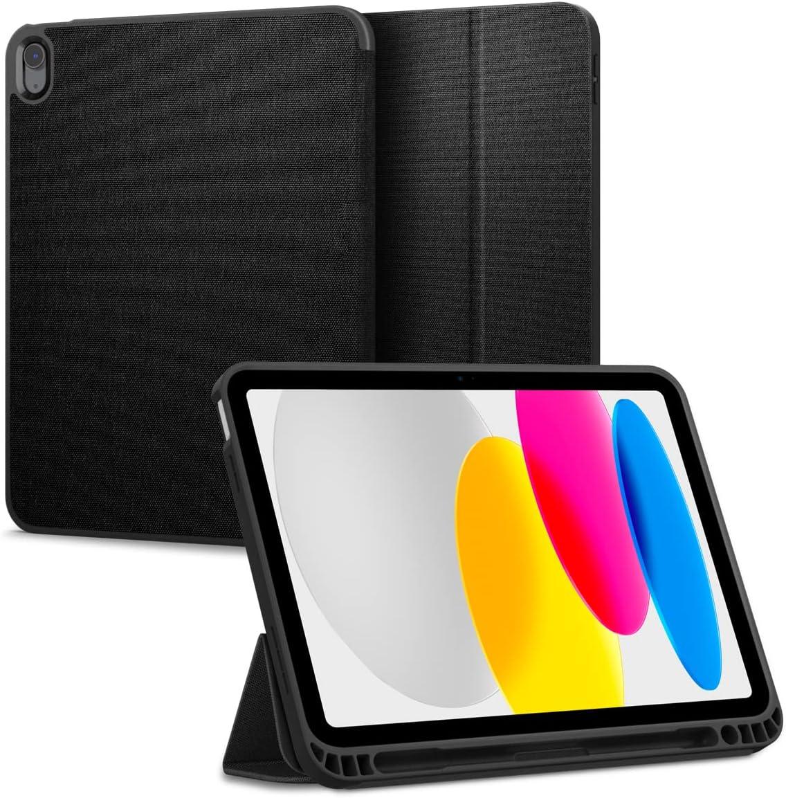 imageSpigen for iPad 11th Generation Case 2025 iPad A16 Case 11inch 10th Generation 2022 109 inch Urban Fit Protective Fabric TriFold Cover with Pencil Holder BlackBlack