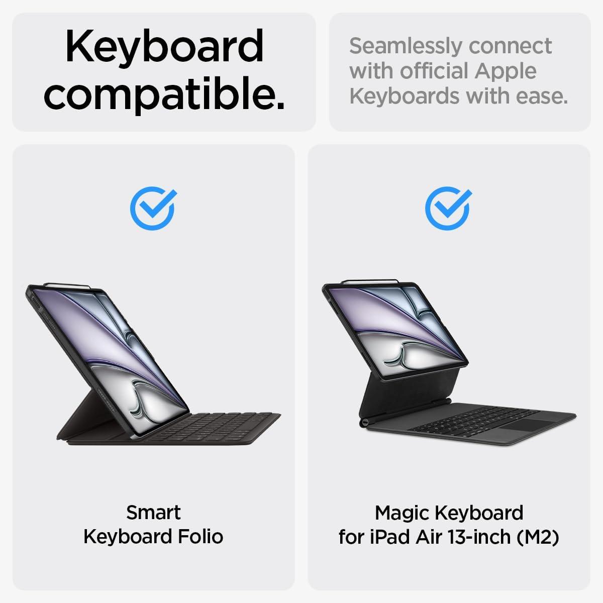 imageSpigen for iPad Air 11 Inch Case M4 2026 iPad Air 11 Inch Case M3M2 20252024 109 Inch 5th4th Generation 20222020 Enzo Aramid Aerocore Aramid Fiber Case Magic Keyboard Compatible BlackBlack