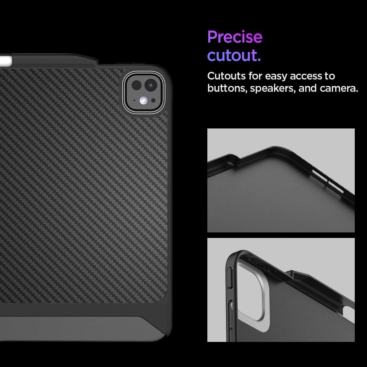 imageSpigen for iPad Air 11 Inch Case M4 2026 iPad Air 11 Inch Case M3M2 20252024 109 Inch 5th4th Generation 20222020 Enzo Aramid Aerocore Aramid Fiber Case Magic Keyboard Compatible BlackBlack