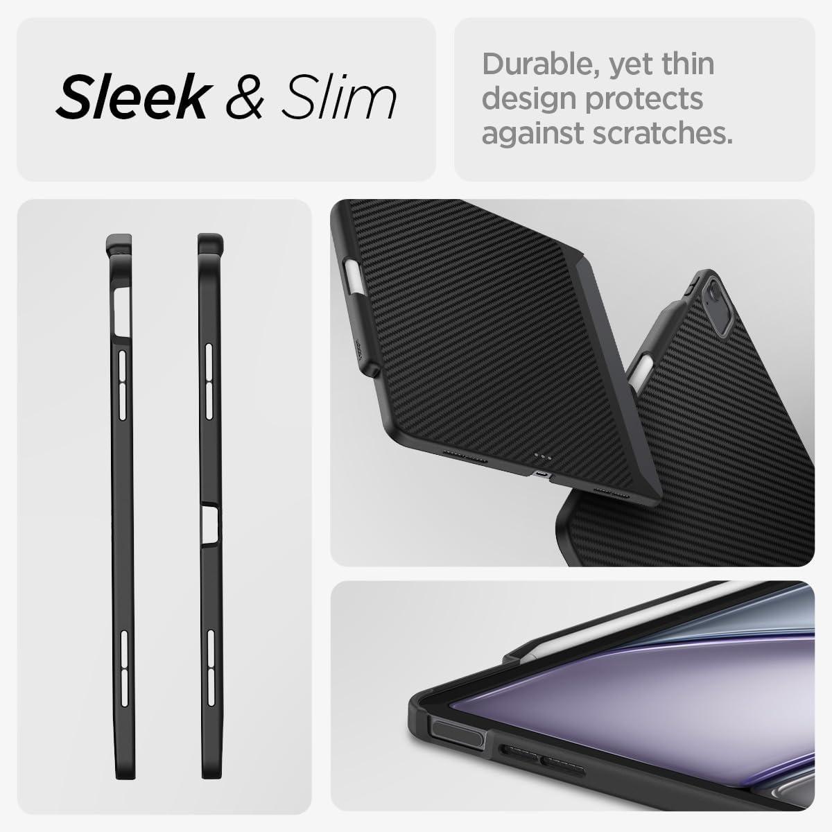 imageSpigen for iPad Air 11 Inch Case M4 2026 iPad Air 11 Inch Case M3M2 20252024 109 Inch 5th4th Generation 20222020 Enzo Aramid Aerocore Aramid Fiber Case Magic Keyboard Compatible BlackBlack