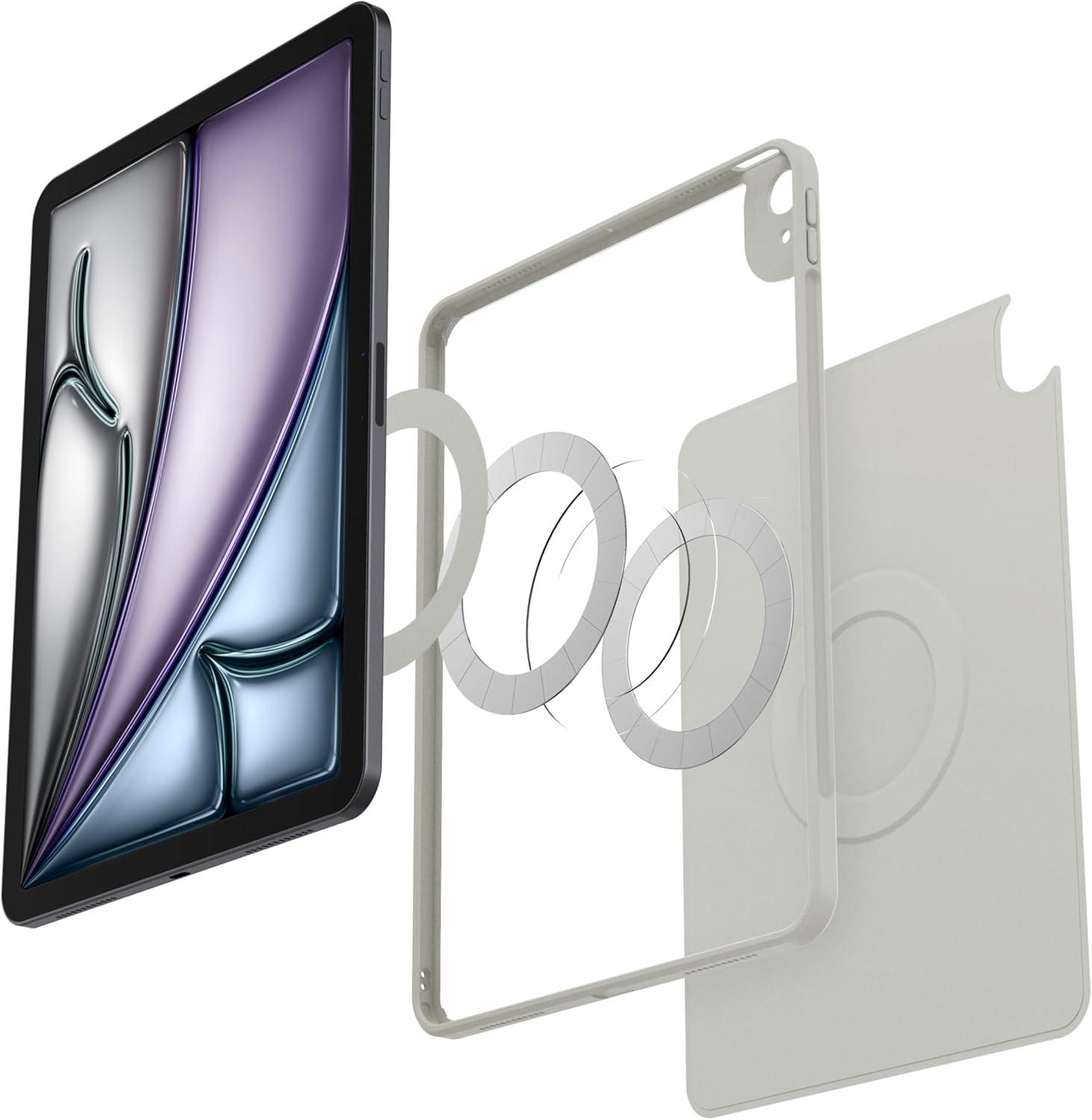 imageSpigen for iPad Air 11 Inch Case M4 2026 iPad Air 11 Inch Case M3M2 20252024 109 Inch 5th4th Generation Case 20222020 Air Skin Pro OneTap Detachable Magnetic Cover GrayGray