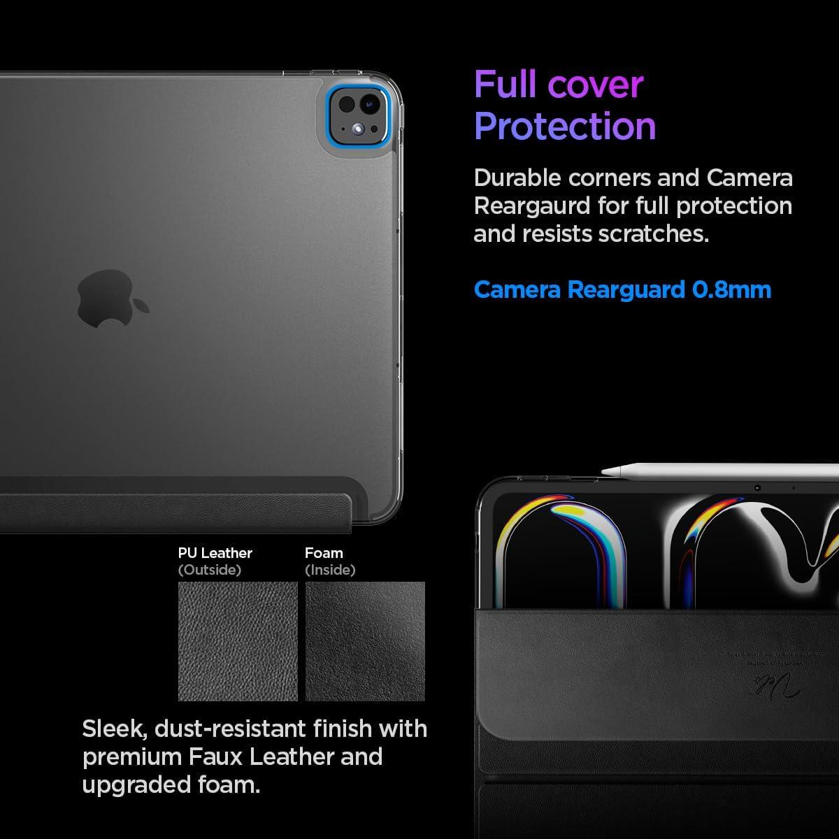 imageSpigen for iPad Air 11 Inch Case M4 2026 iPad Air 11 Inch Case M3M2 20252024 109 Inch 5th4th Generation Case 20222020 Smart Fold Liquid Air Folio TriFold Cover Transparent BlackBlack