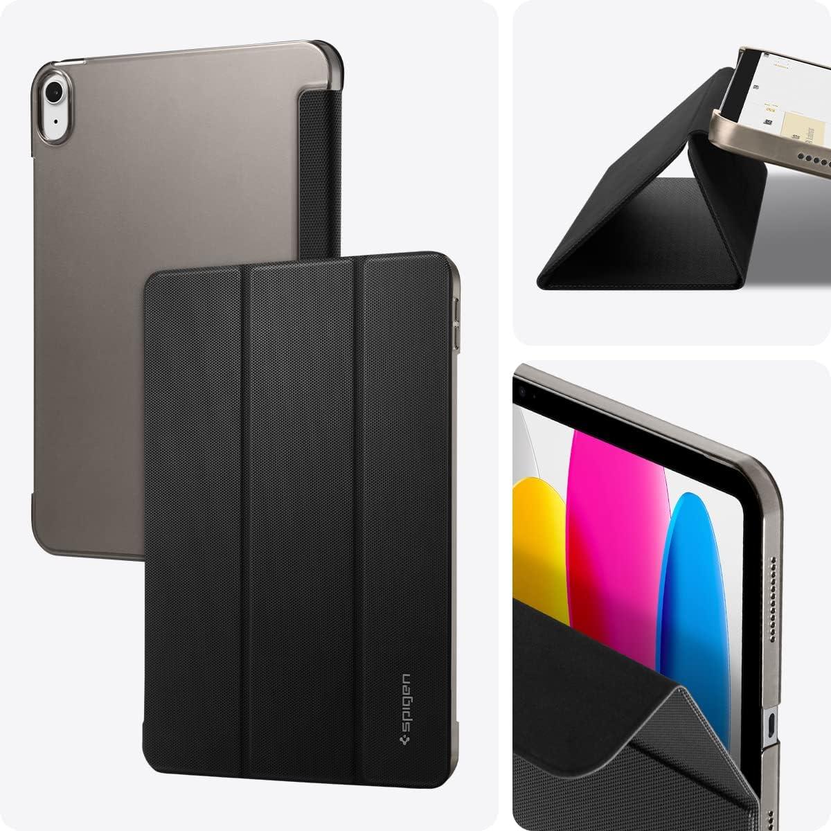 imageSpigen for iPad Air 11 Inch Case M4 2026 iPad Air 11 Inch Case M3M2 20252024 109 Inch 5th4th Generation Case 20222020 Smart Fold Liquid Air Folio TriFold Cover Transparent BlackBlack